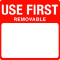 Removable Use First label. 1000 per roll.