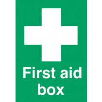 First aid box: Self Adhesive Vinyl Notice