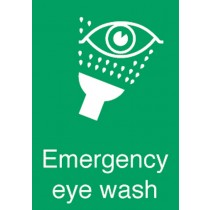 Emergency eye wash: Self Adhesive Vinyl Notice