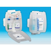 Emergency eye wash kits with wall bracket