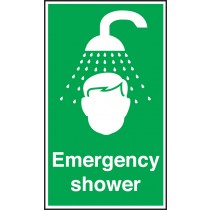Emergency shower: Self Adhesive Vinyl Notice