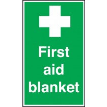 First aid blanket: Self Adhesive Vinyl Notice