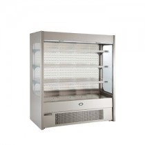 Foster Slim 1800 Multideck with Nightblind and glass end panels. Exceptional capacity, small footprint.