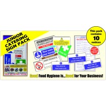 Junior catering starter sign pack. (10 notices)