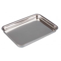Stainless Steel Presentation Sheet : 11 3/4" x 8" x 1 1/2 / 300mm x 200mm x 37mm.