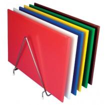 Set of 6 Low Density Chopping Boards with Rack & Wall Chart : 18"x12"x 1/2" (each board.)