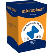 50 Blue detectable fingertip plasters