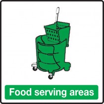 Food serving areas: Self Adhesive Vinyl Notice