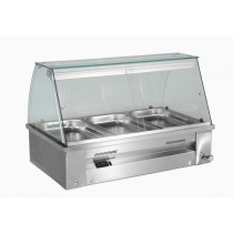 Inomak Gastronorm Bain Marie with wet well - Display Case Counter Top