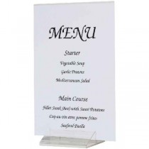Acrylic Menu / Card Holder Tent Shape