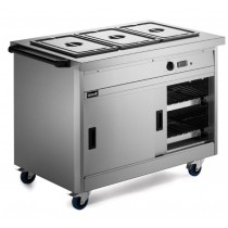 P8B3 Panther 800 Series Hot Cupboard With Bain Marie Tops | 2.8Kw - 3 x 1/1GN
