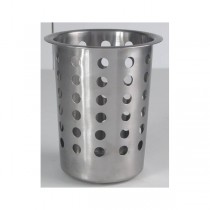 Genware Stainless Steel Perf.Cutlery Cylinder 4 1/2"