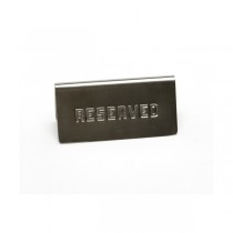 Stainless Steel Table Sign:"Reserved" - 12 x 3.6cm