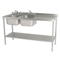 Double bowl single drainer (left)