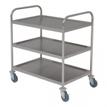 Stainless Steel Trolley 85.5H x 53.5 x 93-3 Shelves