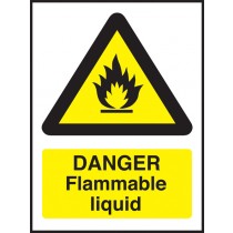 Flammable liquid: Self Adhesive Vinyl Notice
