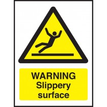 Warning slippery surface: Self Adhesive Vinyl Notice