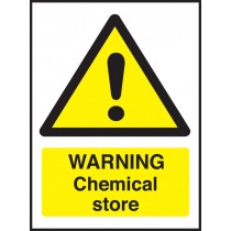 Warning chemical store: Self Adhesive Vinyl Notice