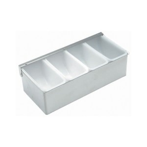 4 Compartment Stainless Steel Dispenser