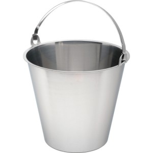 Swedish Stainless Steel Bucket 15 Litre Graduated