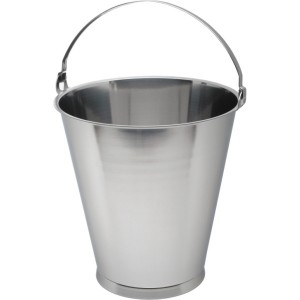 Stainless Steel Swedish Skirted Bucket 12 Ltr. Graduated