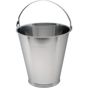 Swedish Stainless Steel Skirted Bucket 15 Ltr. Graduate