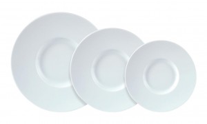 Porcelite Wide Rim Gourmet Plate