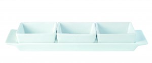 Creations Square Shaped Set Of Three Bowls & Tray