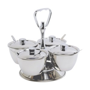 Stainless Steel Revolving Relish Server 3-Way (62399)