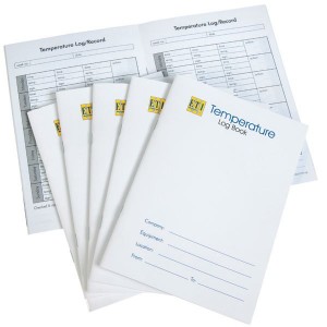 A5 temperature log book