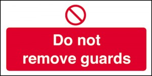 Do not remove guards: Semi-Rigid Notice