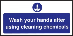Wash hands after cleaning chemicals.