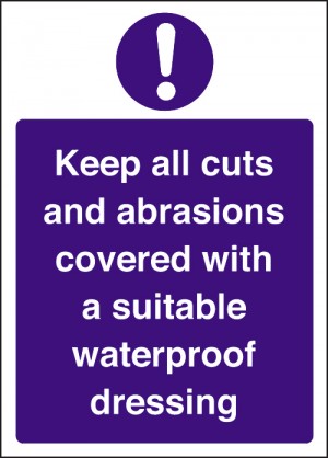 Keep Cuts and Abrasions Covered: Self Adhesive Vinyl Notice