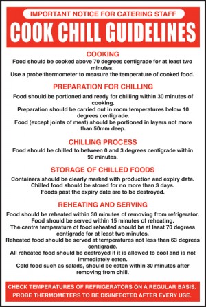 Cook chill guidelines: Self Adhesive Vinyl Notice