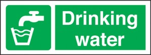 Drinking water: Self Adhesive Vinyl Notice