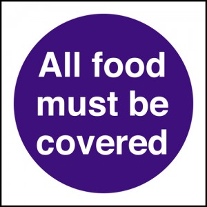 Hot food display temprature: Self Adhesive Vinyl Notice