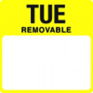 Removable Tuesday 25mm square. 1000 per roll. 