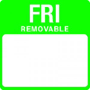 Removable Friday 25mm square. 1000 per roll. 