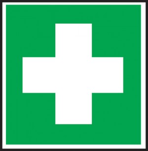 First aid symbol: Self Adhesive Vinyl Notice