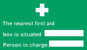 Nearest first aid box/person in charge: Semi-Rigid Notice
