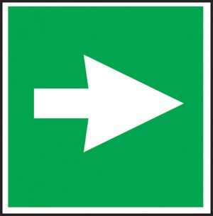First aid arrow: Self Adhesive Vinyl Notice