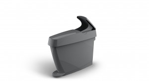 15 Litre Grey Feminine Hygiene Bin