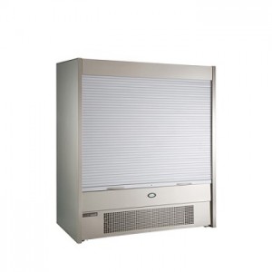 Foster Slim 1800 Multideck with Lockable Roller Shutter. Exceptional capacity, small footprint.
