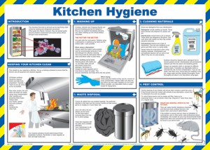 Kitchen hygiene poster.