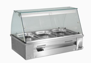 Inomak Gastronorm Bain Marie with wet well - Display Case Counter Top