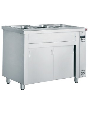 Inomak Gastronorm Bain Marie with wet well - Open Type Ambient Base Mode