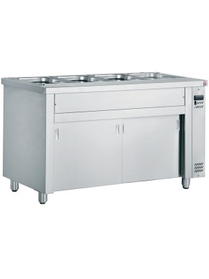 Inomak Gastronorm Bain Marie with wet well - Open Type Ambient Base Mode