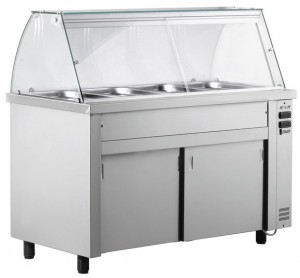 Inomak Gastronorm Bain Marie with wet well - Display Case Heated Cupboard