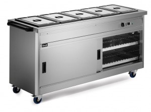 P6B5 Panther 670 Series Hot Cupboard With Bain Marie Tops | 5.2Kw - 5 x 1/1GN
