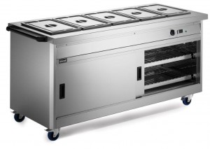 P8B5 Panther 800 Series Hot Cupboard With Bain Marie Tops | 5.2Kw - 5 x 1/1GN